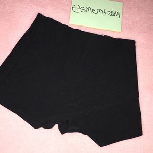 Black envelope mini skort